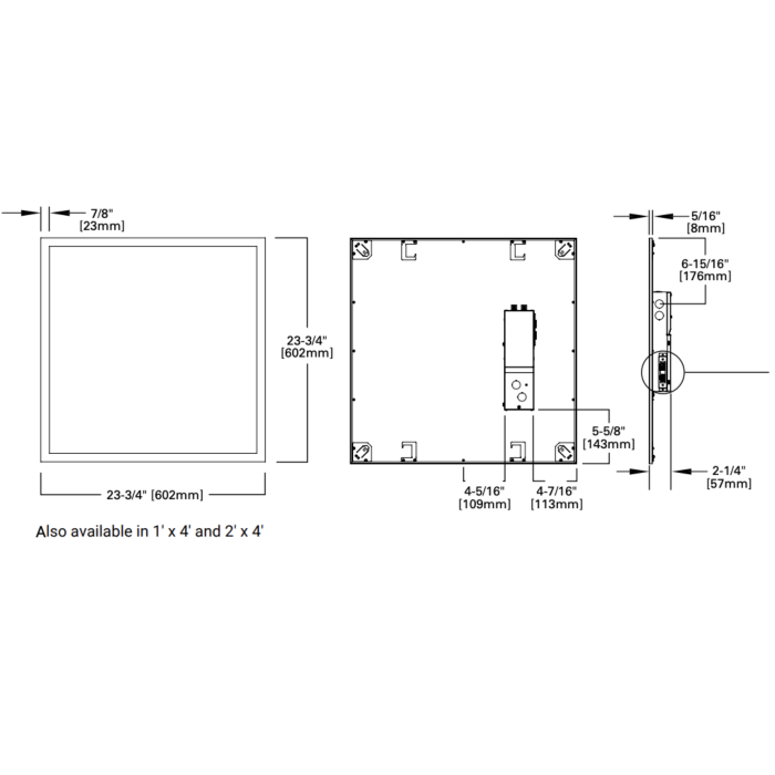 Metalux 14FPSL1SCT3 1x4 Selectable LED Flat Panel