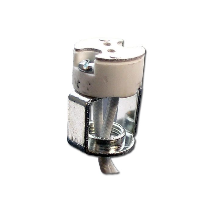 Porcelain Halogen Socket - G4/GX5.3/G6.35 WITHOUT Retaining Clip