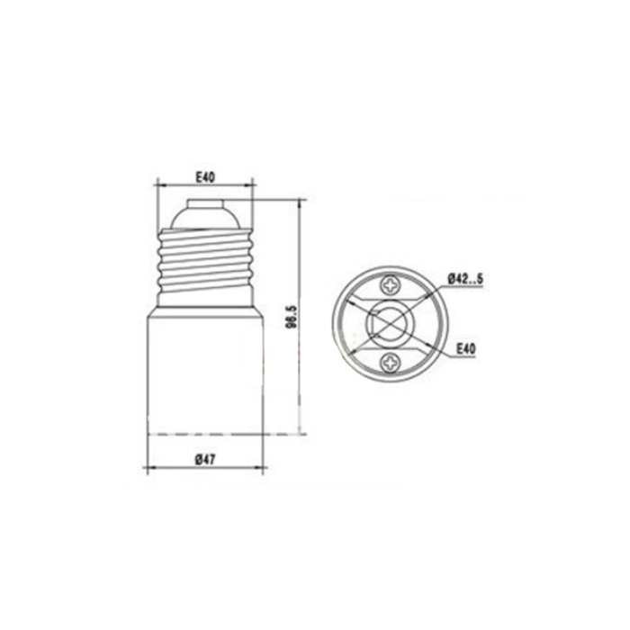 Mogul to Mogul Socket Extender 59.4mm (2.338")