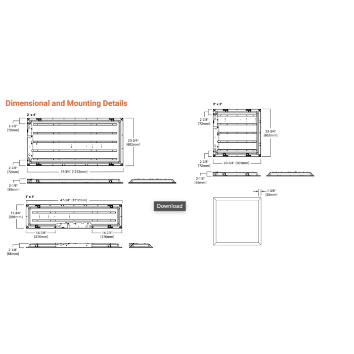 Metalux 24CGT5540C Metalux 2x4 CGT LED Panel 40K