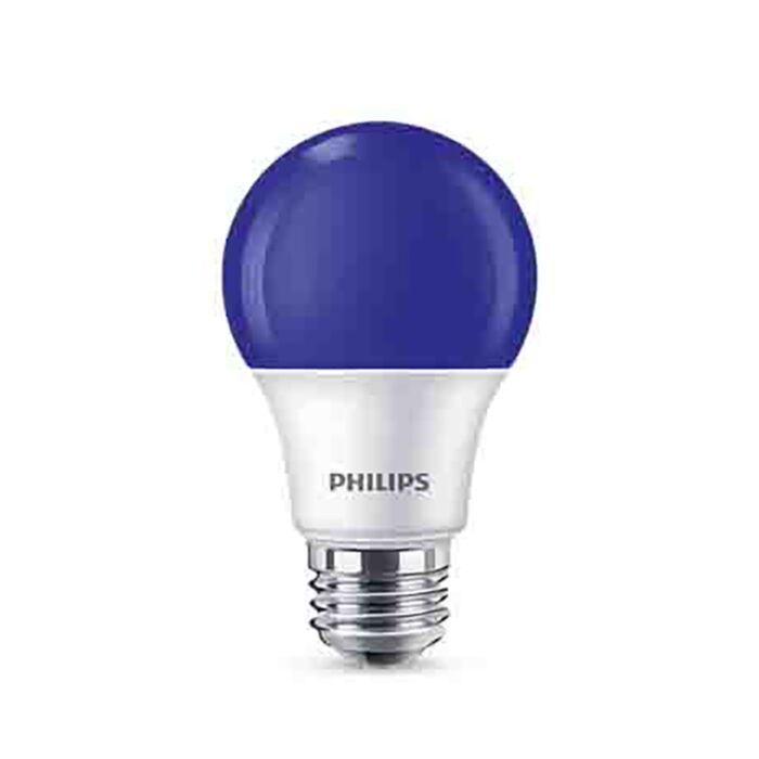 Philips 463240 A19 LED Bulb - 8A19/LED/BLUE/P/ND 120V 4/1FB 120V 
