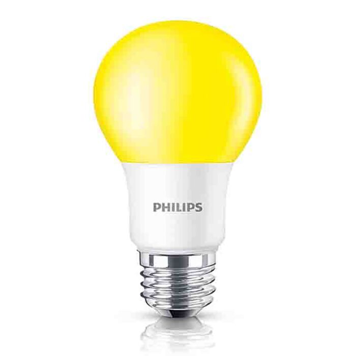 Philips 463257 A19 LED Bulb - 8A19/LED/YELLOW/P/ND 120V 4/1FB  120V