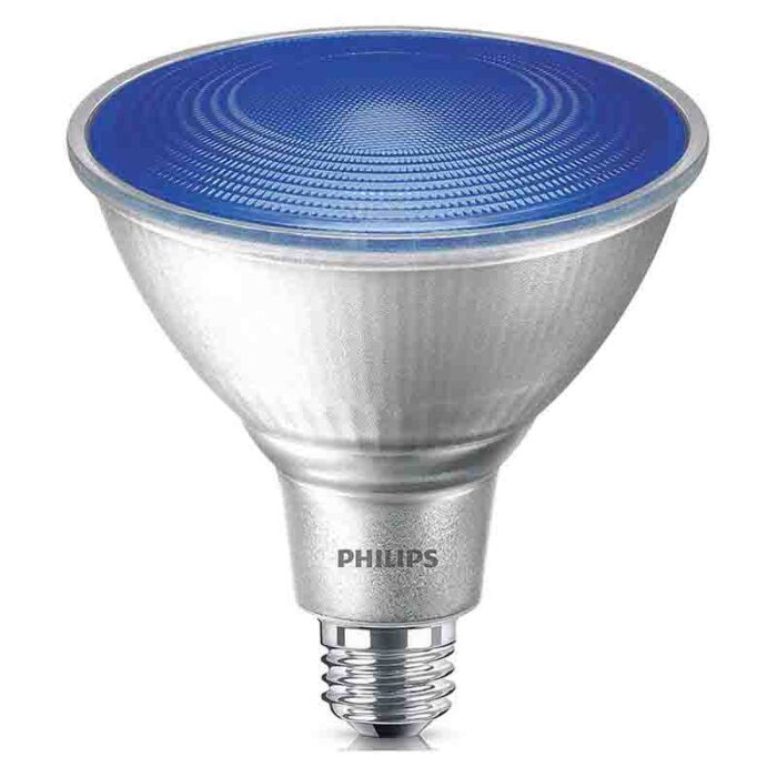 Philips 469072 PAR38 LED Bulb - 13.5PAR38/PER/BLUE/ND/ULW/G/120V 4/1FB 120V