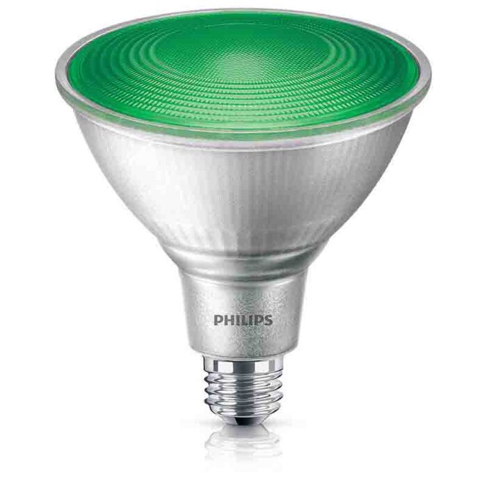 Philips 469098 PAR38 LED Bulb - 13.5PAR38/PER/GREEN/ND/ULW/G/120V 4/1FB 120V