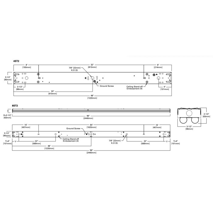 Metalux 4ST2L40SC3 4ft Linear LED Striplight