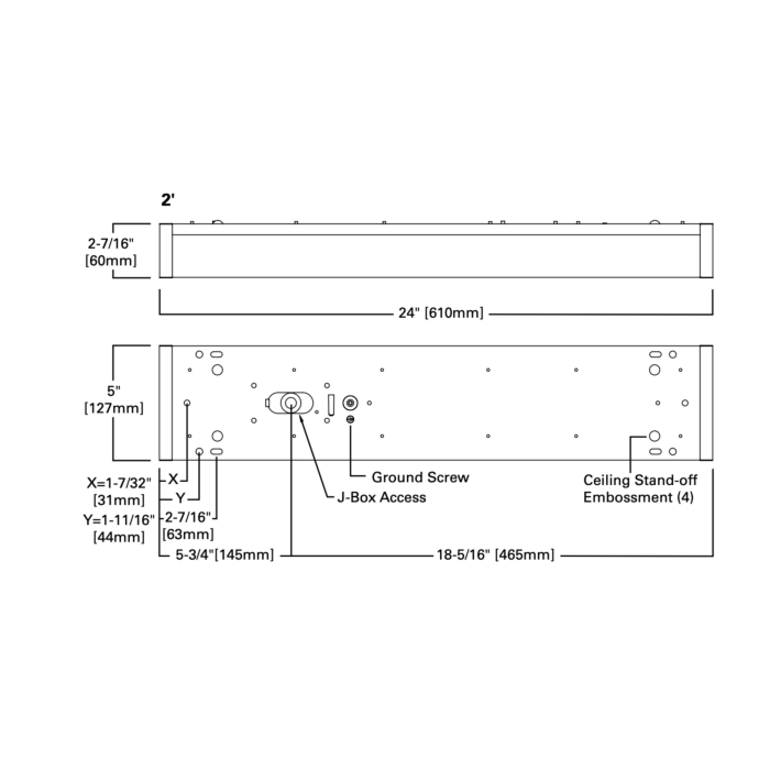 Metalux 4WP3040R 4' Linear Utility