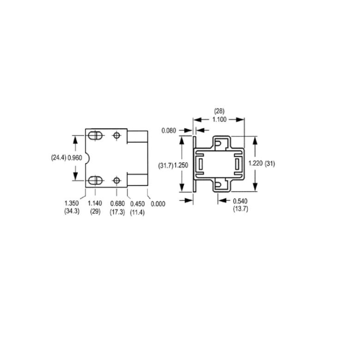 2-pin 13W CFL Socket with 2-hole Horizontal Mounting 