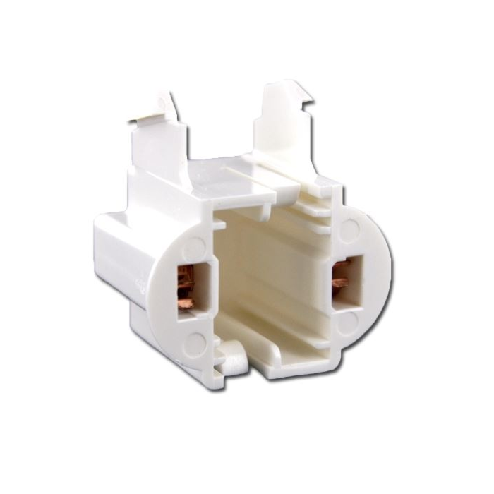 CF13 - 2-Pin Horizontal Snap-In CFL Socket - Unshunted - *DISCONTINUED*