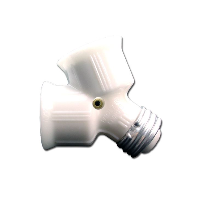 Medium Base (E26) Single to Twin Lampholder Converter