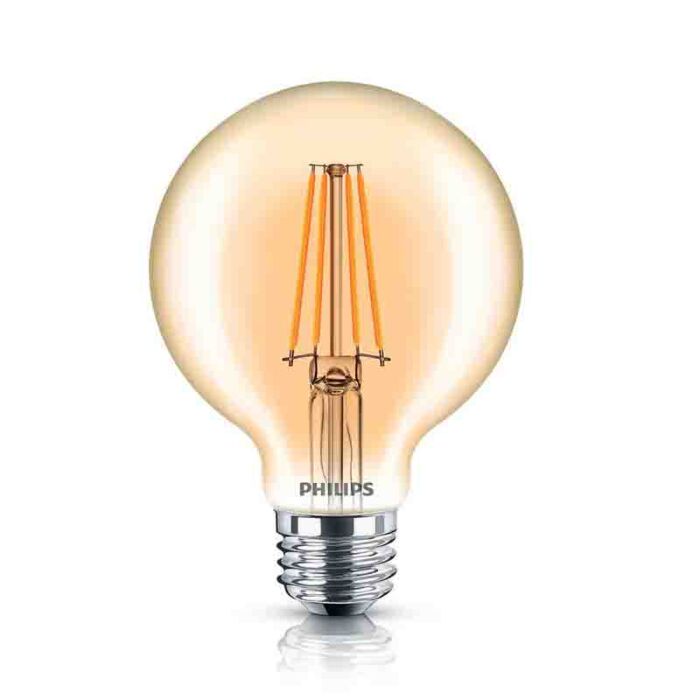 Philips 537589 Dimmable G25 LED Bulb - 4.5G25/VIN/820/E26/CL/GL/DIM 4/1BC T20 120V