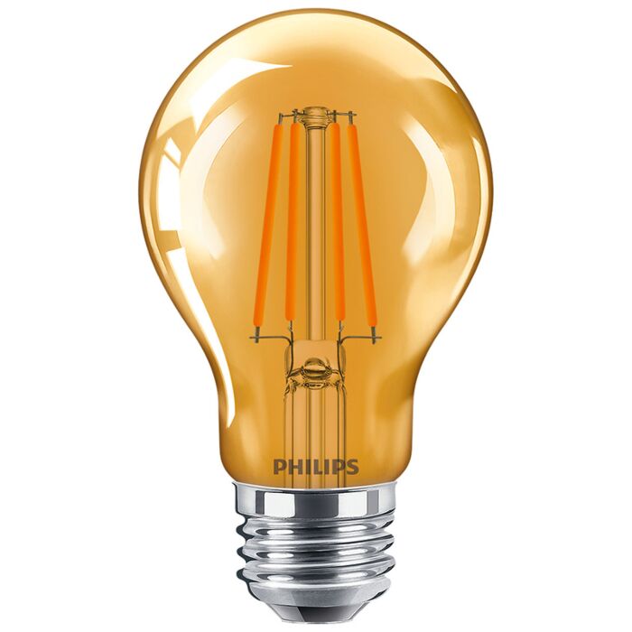 Philips 538215 A19 LED Bulb - 4A19/LED/ORANGE/G/E26/ND 6/1BC 120V