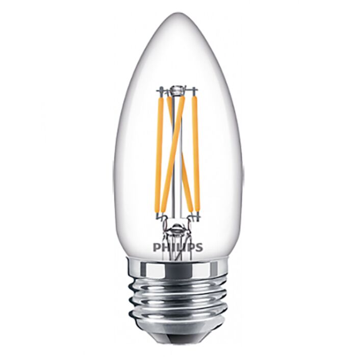 Philips 549584 Dimmable B11 LED Bulb - 3.3B11/PER/927-922/CL/G/E26/WGX1FB T20 - *DISCONTINUED*