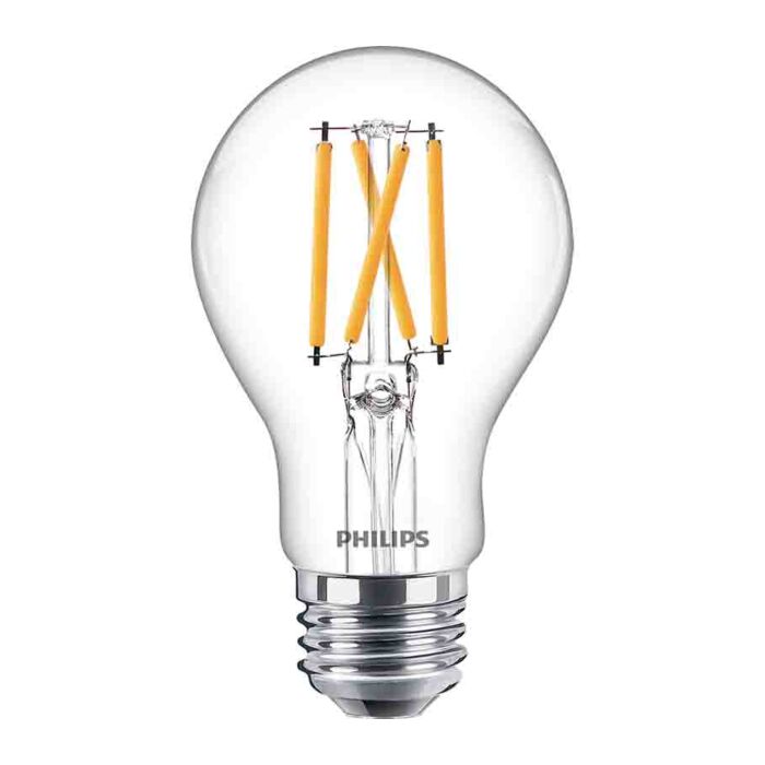 Philips 549238 Dimmable A19 LED Bulb - 8.8A19/PER/950/CL/G/E26/DIM 1FB T20 120V