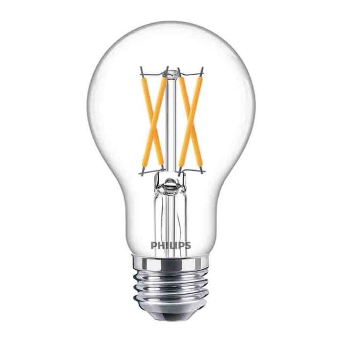 Philips 549493 Dimmable A19 LED Bulb - 8A19/PER/927-922/CL/G/E26/WGX 1FB T20 120V