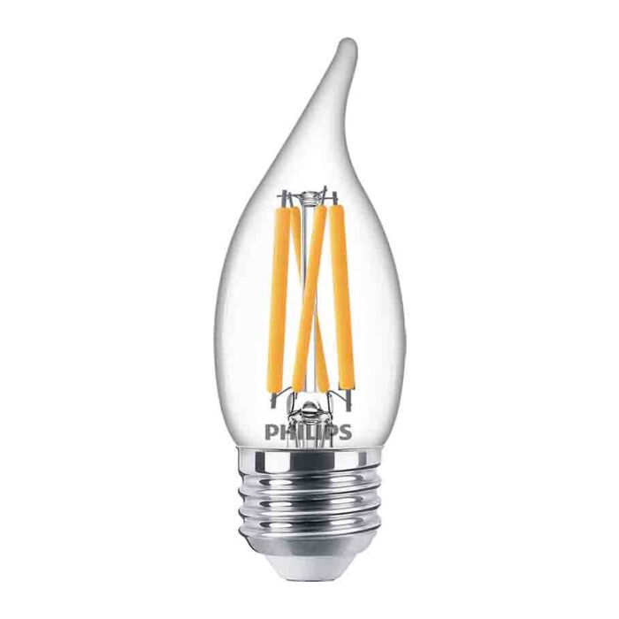 Philips 557488 Dimmable BA11 LED Bulb - 6.6BA11/PER/950/CL/G/E26/DIM 1FB T20 120V