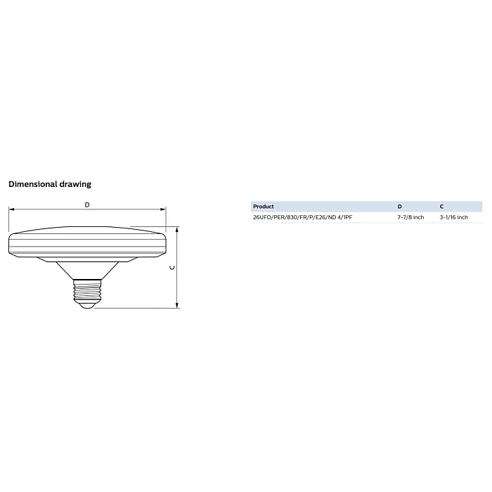 Philips 577007 26UFO/LED/830/FR/P/ND 4/1FB UFO