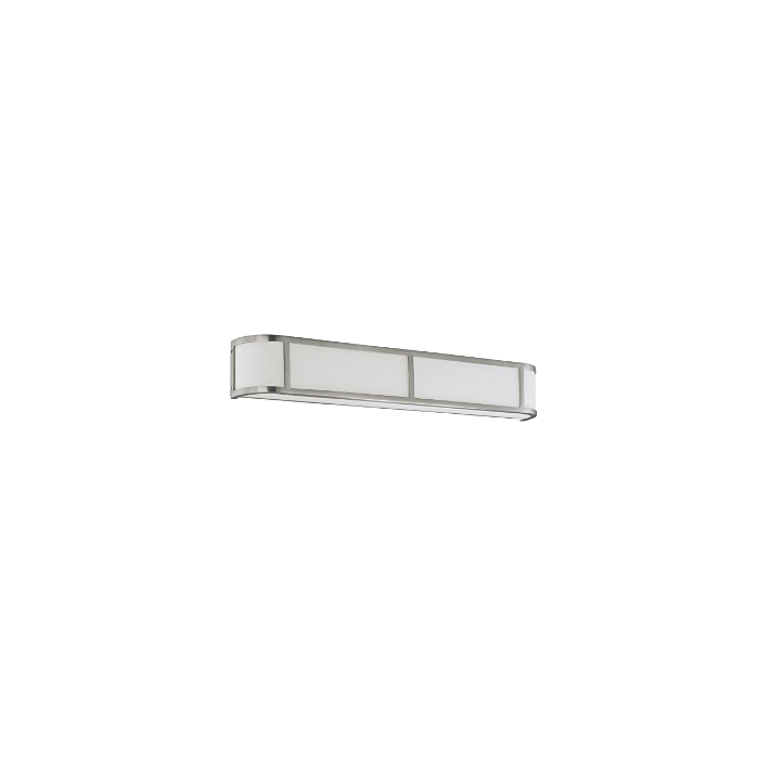 Nuvo 60-2875 Odeon - 4 Light Vanity with Satin White Glass - Brushed Nickel Finish