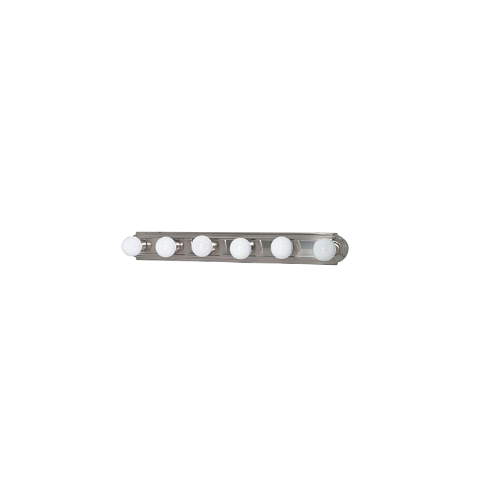 Nuvo 60-302 Racetrack - 6 Light - 36" Vanity Strip - Brushed Nickel Finish