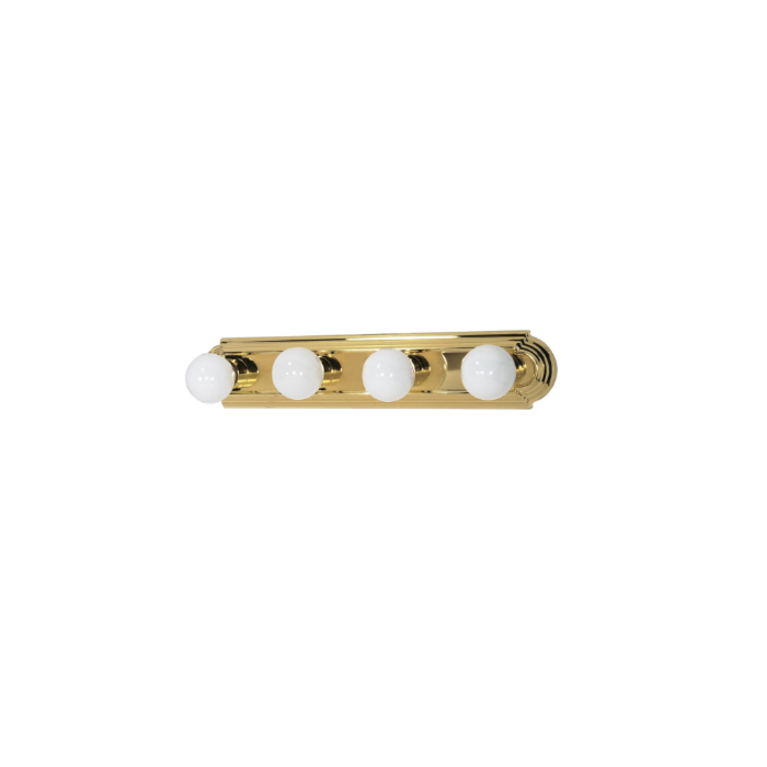 Nuvo 60-309 Racetrack - 4 Light - 24" Vanity Strip - Polished Brass Finish