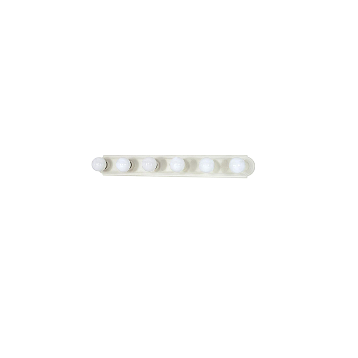 Nuvo 60-314 Racetrack - 6 Light - 36" Vanity Strip - Textured White Finish