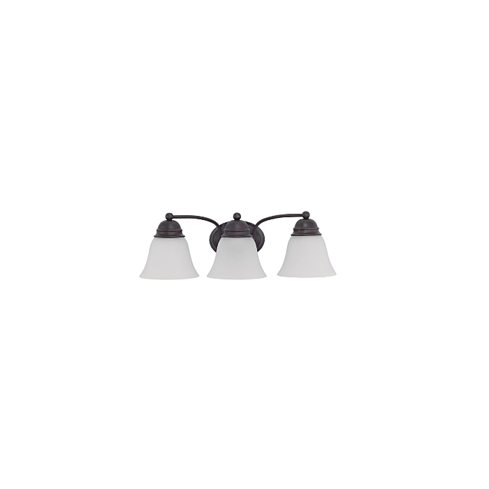 Nuvo 60-3167 Empire - 3 Light 21" Vanity with Frosted White Glass - Mahogany Bronze Finish