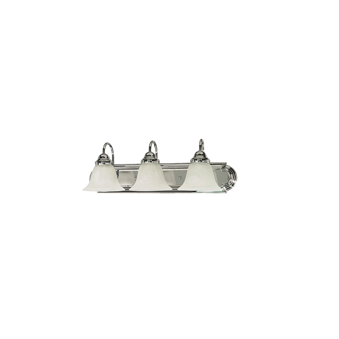 Nuvo 60-317 Ballerina - 3 Light 24" Vanity with Alabaster Glass - Polished Chrome Finish