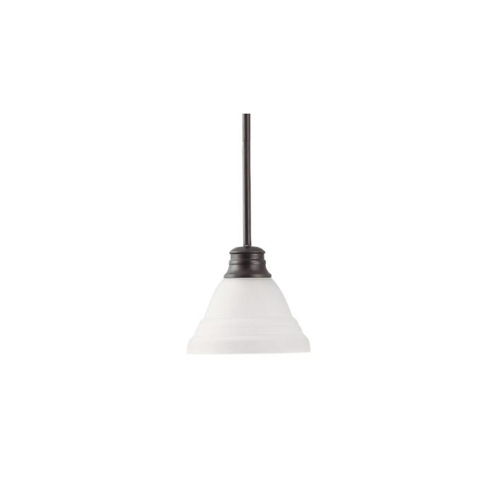 Nuvo 60-3257 Empire - 1 Light 7" Mini Pendant with Frosted White Glass - Brushed Nickel Finish 
