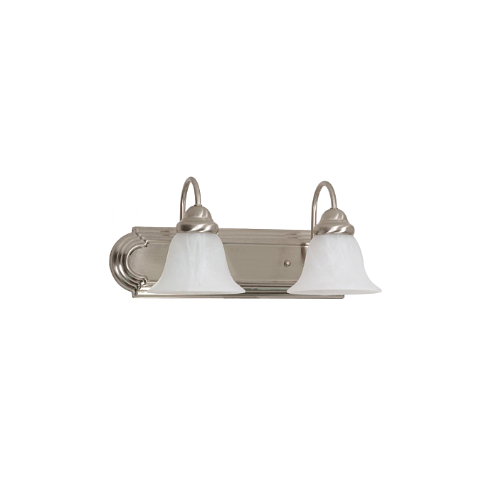 Nuvo 60-320 Ballerina - 2 Light 18" Vanity with Alabaster Glass - Brushed Nickel Finish