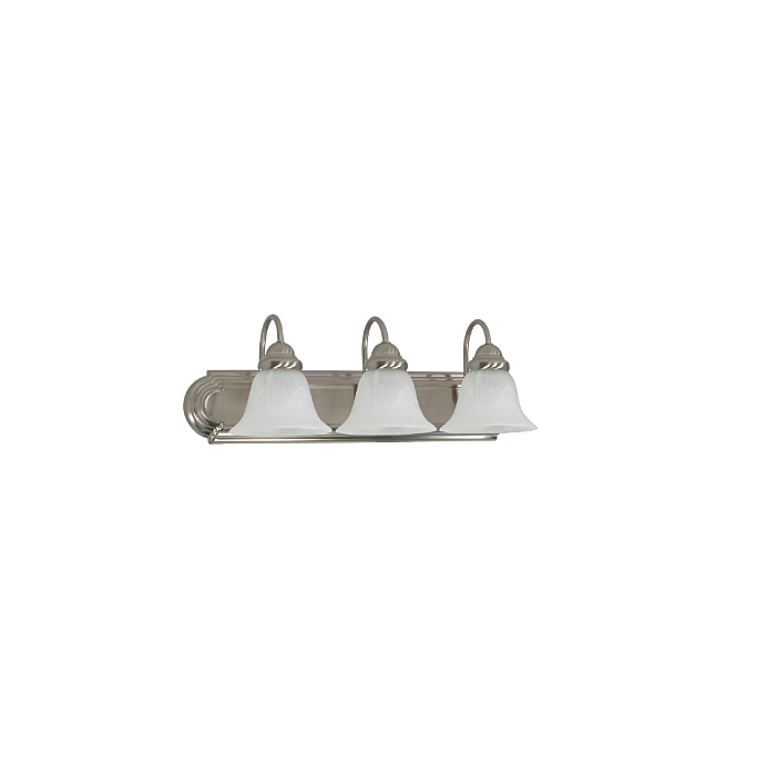 Nuvo 60-321 Ballerina - 3 Light 24" Vanity with Alabaster Glass - Brushed Nickel Finish