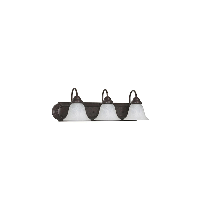Nuvo 60-325 Ballerina - 3 Light 24" Vanity with Alabaster Glass - Old Bronze Finish