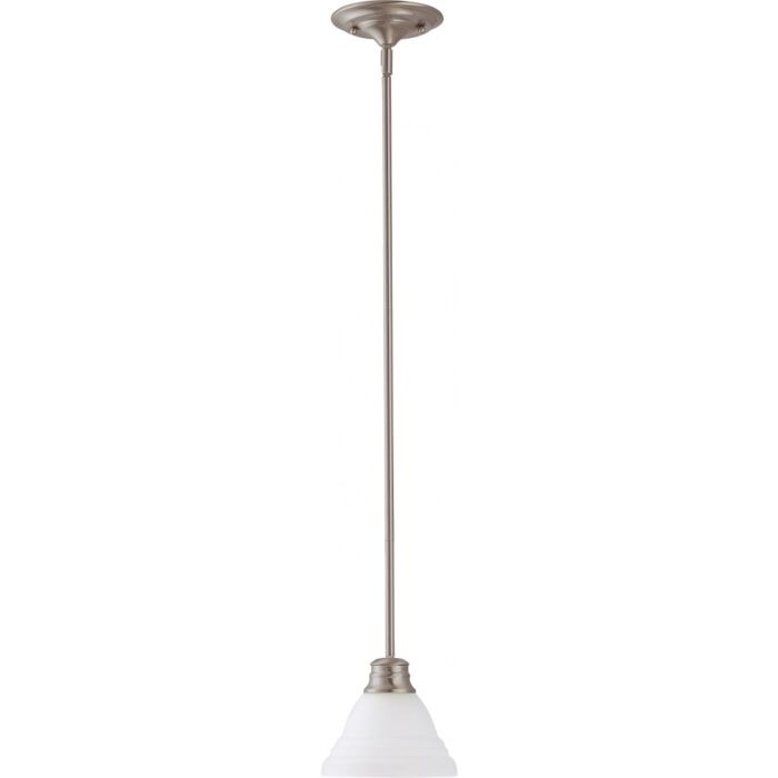Nuvo 60-3257 Empire - 1 Light 7" Mini Pendant with Frosted White Glass - Brushed Nickel Finish 