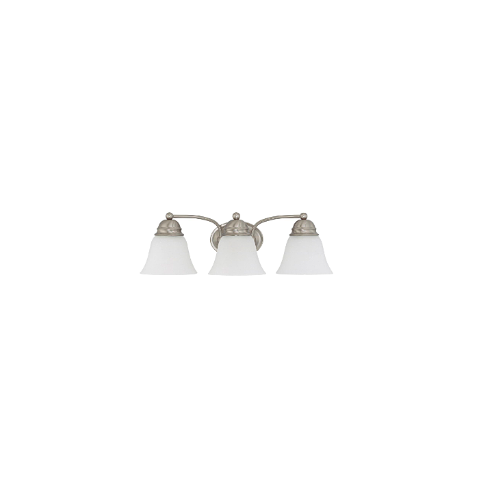 Nuvo 60-3266 Empire - 3 Light 21" Vanity with Frosted White Glass - Brushed Nickel Finish