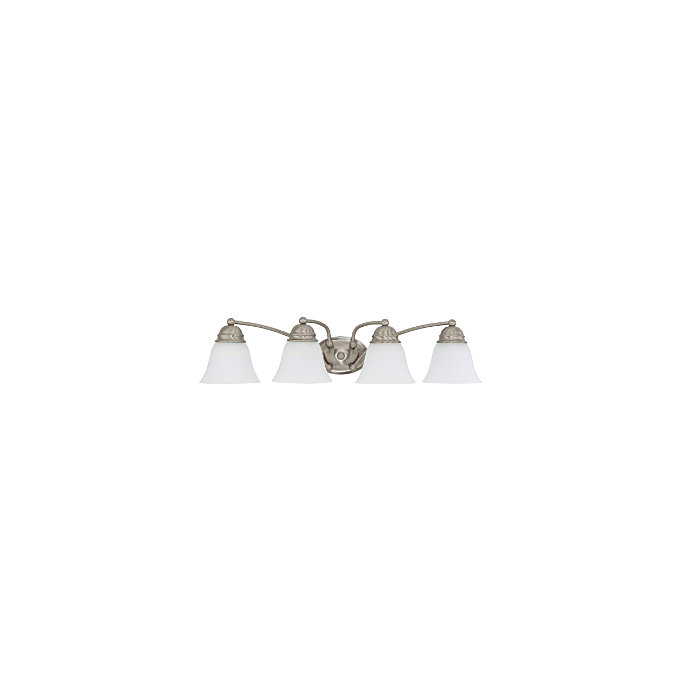 Nuvo 60-3277 Empire - 4 Light 29" Vanity with Frosted White Glass - Brushed Nickel Finish