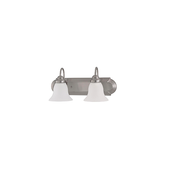 Nuvo 60-3278 Ballerina - 2 Light 18" Vanity with Frosted White Glass - Brushed Nickel Finish