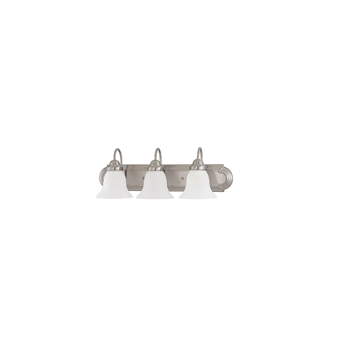 Nuvo 60-3279 Ballerina - 3 Light 24" Vanity with Frosted White Glass - Brushed Nickel Finish