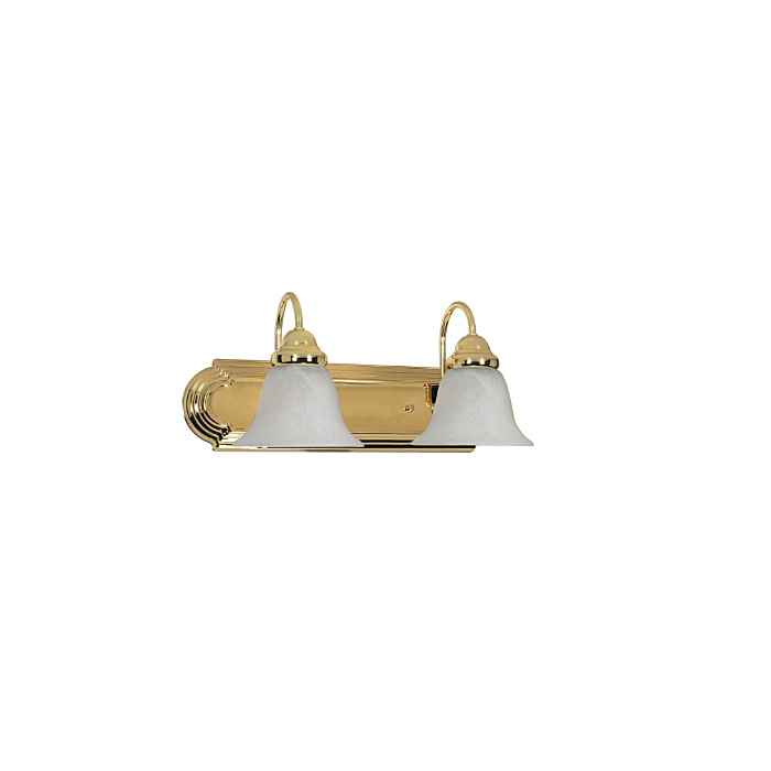 Nuvo 60-328 Ballerina - 2 Light 18" Vanity with Alabaster Glass - Polished Brass Finish