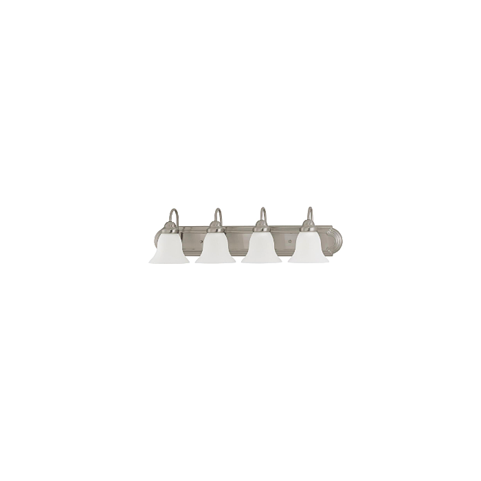 Nuvo 60-3281 Ballerina - 4 Light 30" Vanity with Frosted White Glass - Brushed Nickel Finish