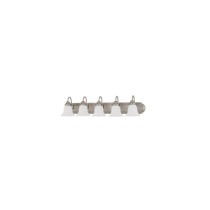 Nuvo 60-3282 Ballerina - 5 Light 36" Vanity with Frosted White Glass - Brushed Nickel Finish
