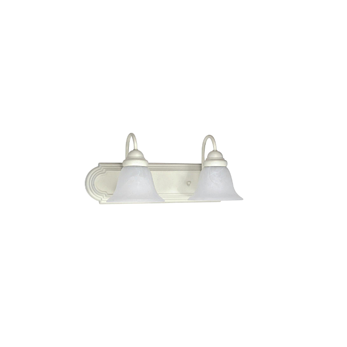 Nuvo 60-332 Ballerina - 2 Light 18" Vanity with Alabaster Glass - Textured White Finish
