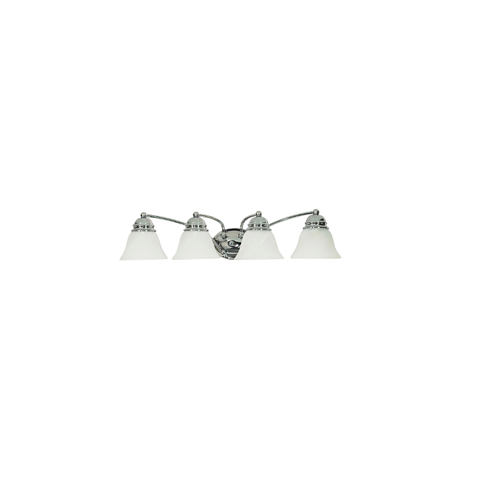 Nuvo 60-339 Empire - 4 Light 29" Vanity with Alabaster Glass - Polished Chrome Finish