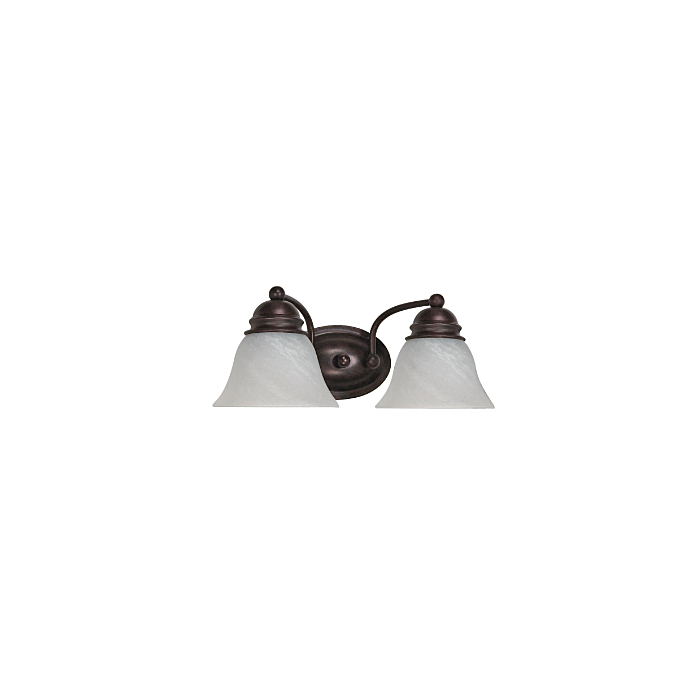 Nuvo 60-345 Empire - 2 Light 15" Vanity with Alabaster Glass - Old Bronze Finish