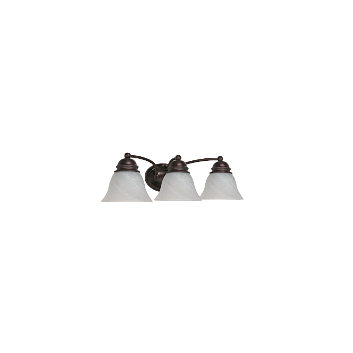 Nuvo 60-346 Empire - 3 Light 21" Vanity with Alabaster Glass - Old Bronze Finish
