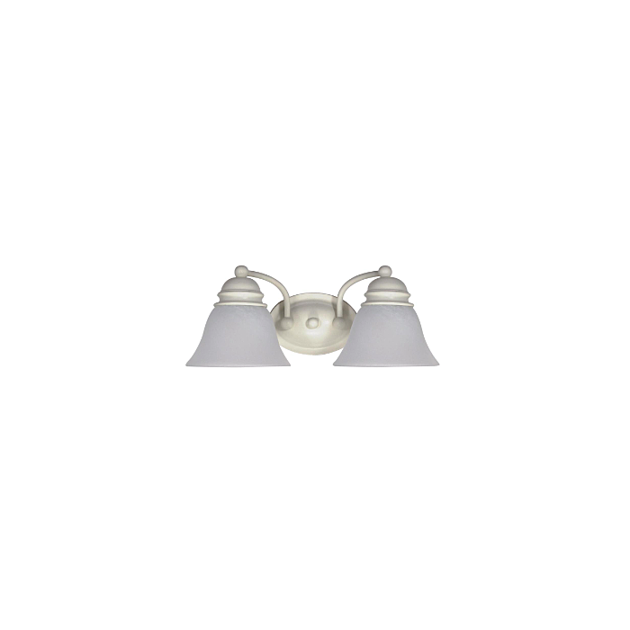 Nuvo 60-353 Empire - 2 Light 15" Vanity with Alabaster Glass - Textured White Finish
