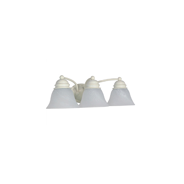 Nuvo 60-354 Empire - 3 Light 21" Vanity with Alabaster Glass - Textured White Finish