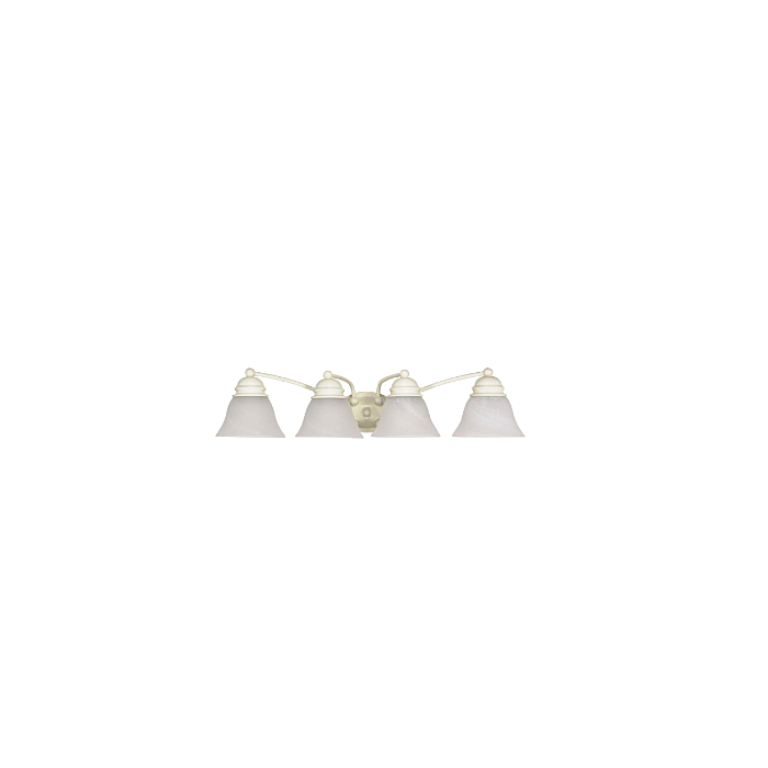 Nuvo 60-355 Empire - 4 Light 29" Vanity with Alabaster Glass - Textured White Finish