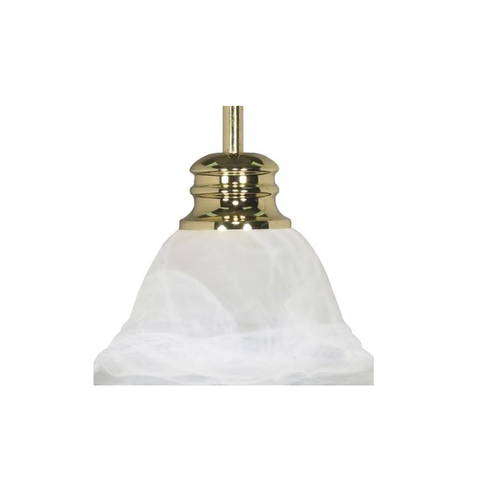 Nuvo 60-366 Empire - 1 Light 7" Mini Pendant with Alabaster Glass - Old Bronze Finish