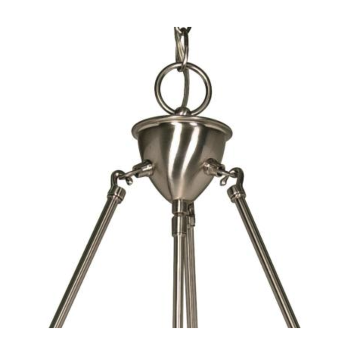 Nuvo 60-370 3 Light - 23" Pendant with Alabaster Glass - Brushed Nickel Finish