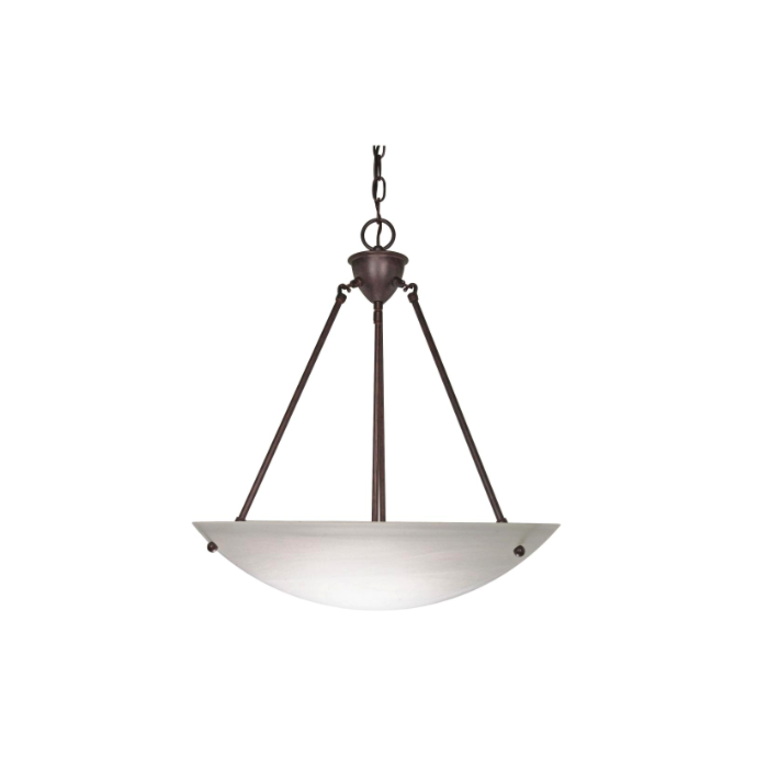 Nuvo 60-371 3 Light - 23" Pendant with Alabaster Glass - Old Bronze Finish