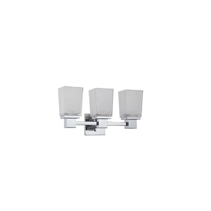Nuvo 60-4003 Parker - 3 Light Vanity with Sandstone Etched Glass - Polished Chrome Finish