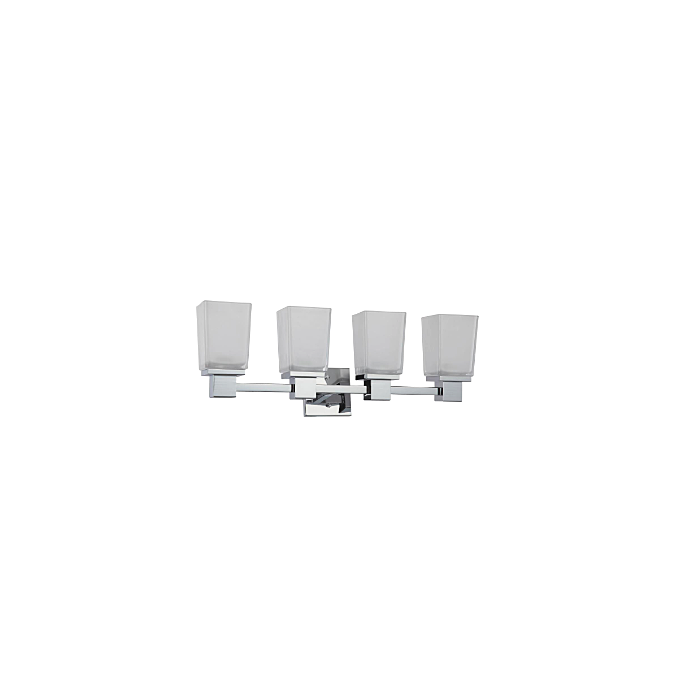 Nuvo 60-4004 Parker - 4 Light Vanity with Sandstone Etched Glass - Polished Chrome Finish